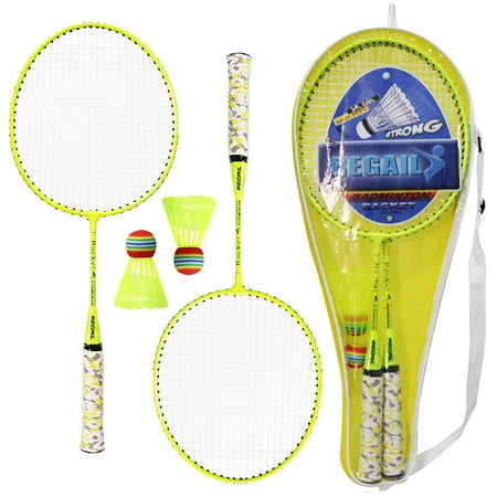 Badminton Tennis Racket Set Mini Badminton Shuttlecocks Net Children Early Development Toy for Kids Children Indoor/Outdoor Sport Game Shotbow Badminton Set for Kids with Rackets Multicolor 